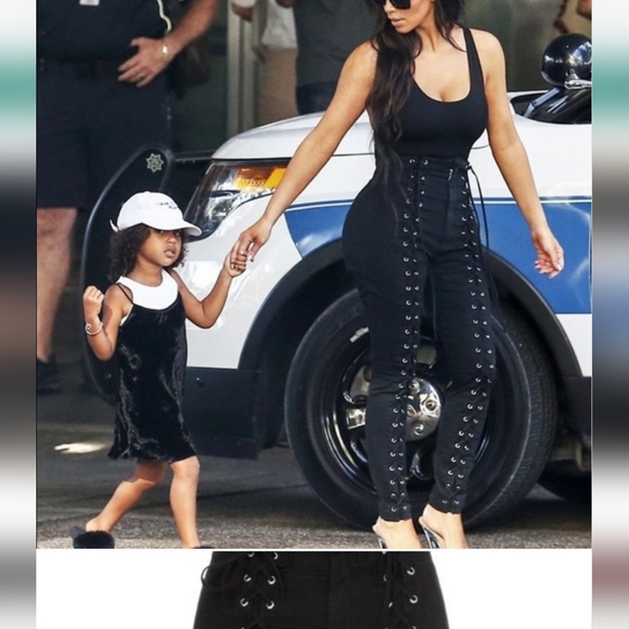 A.L.C Kingsly Lace Up Olive Green Skinny Pant Size 6 - Picture 3 of 8